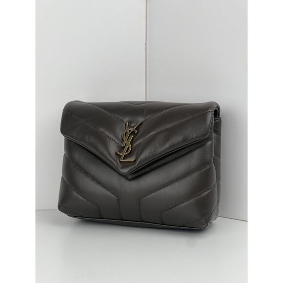 Saint Laurent Olive Green Quilted Toy Loulou Crossbody Bag C-5 - Picture 1 of 7
